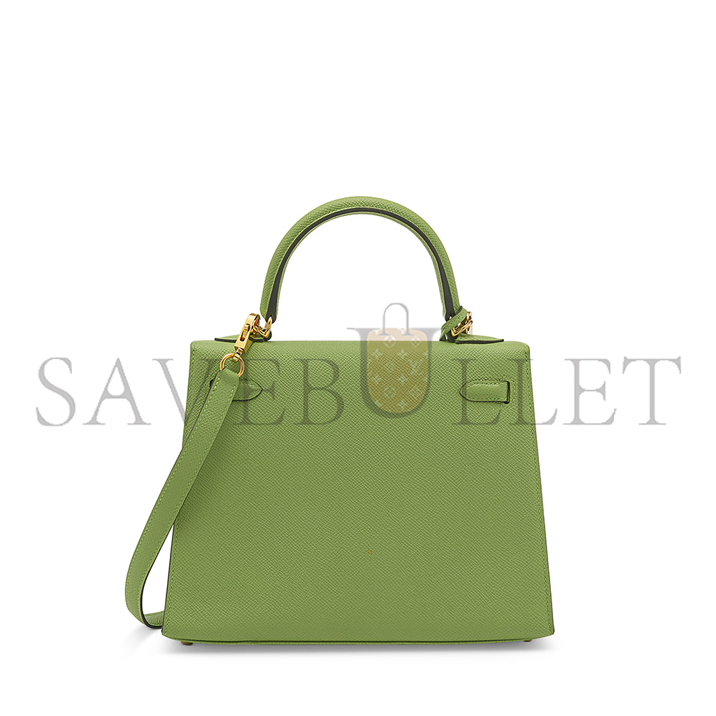 HERMÈS MASTER EPSOM KELLY 25 WITH GOLD HARDWARE (25*17*7cm)